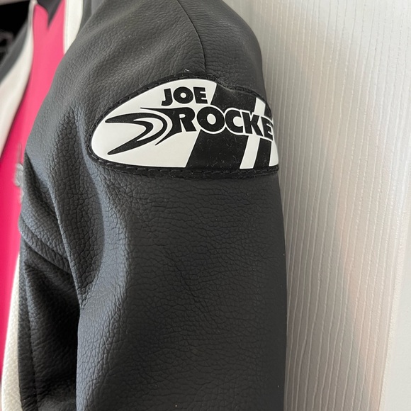NWT. Joe Rocket Ladies Pink and Black Leather Aura Jacket. Size large. - Picture 4 of 12